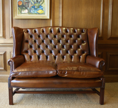 The Georgian Leather Wing Chair in Leather